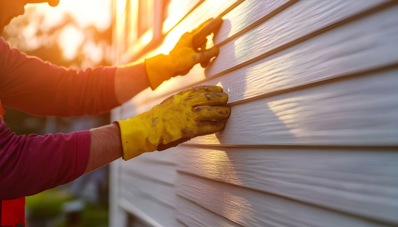 Vinyl Siding Repair Expert at Work